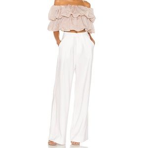 NONCHALANT Label White High-Rise Wide Leg Pants XS